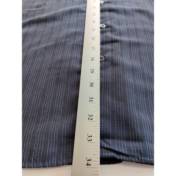 Montage Collection Button Up Shirt Mens 3XL  XXXL Blue Strip Pocket‎ - Picture 10 of 10